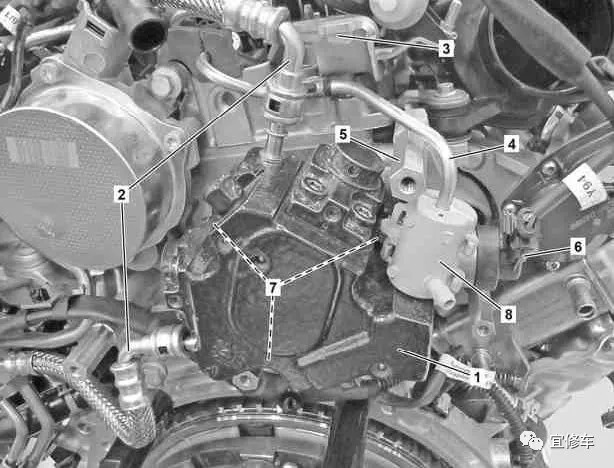 奔驰 发动机626 属于型号205 拆卸/安装高压泵-图片1