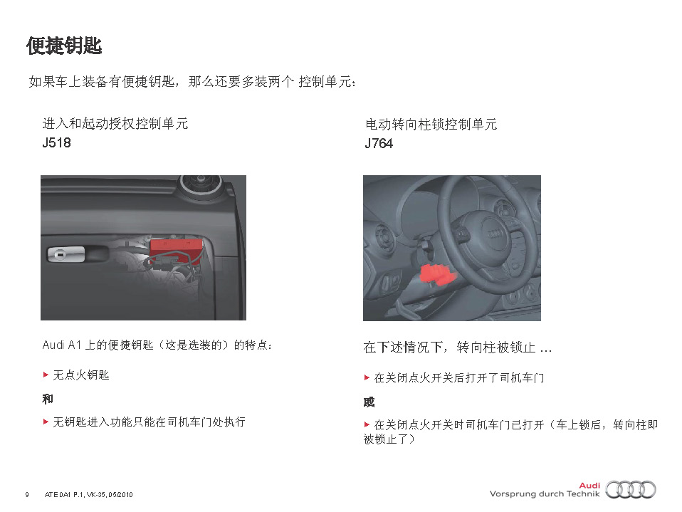 2012款奥迪A1舒适系统技术培训