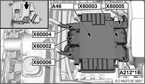 宝马7系F02、N52数字式发动机电子伺控系统(DME)插头示意图-图片6
