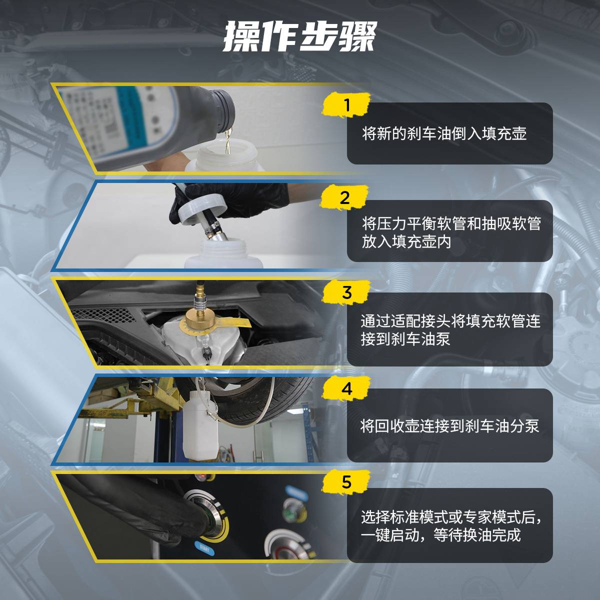 AST609汽车刹车油更换机交换机专用工具电动换油机脉冲式制动液更换设备 - 图片 2