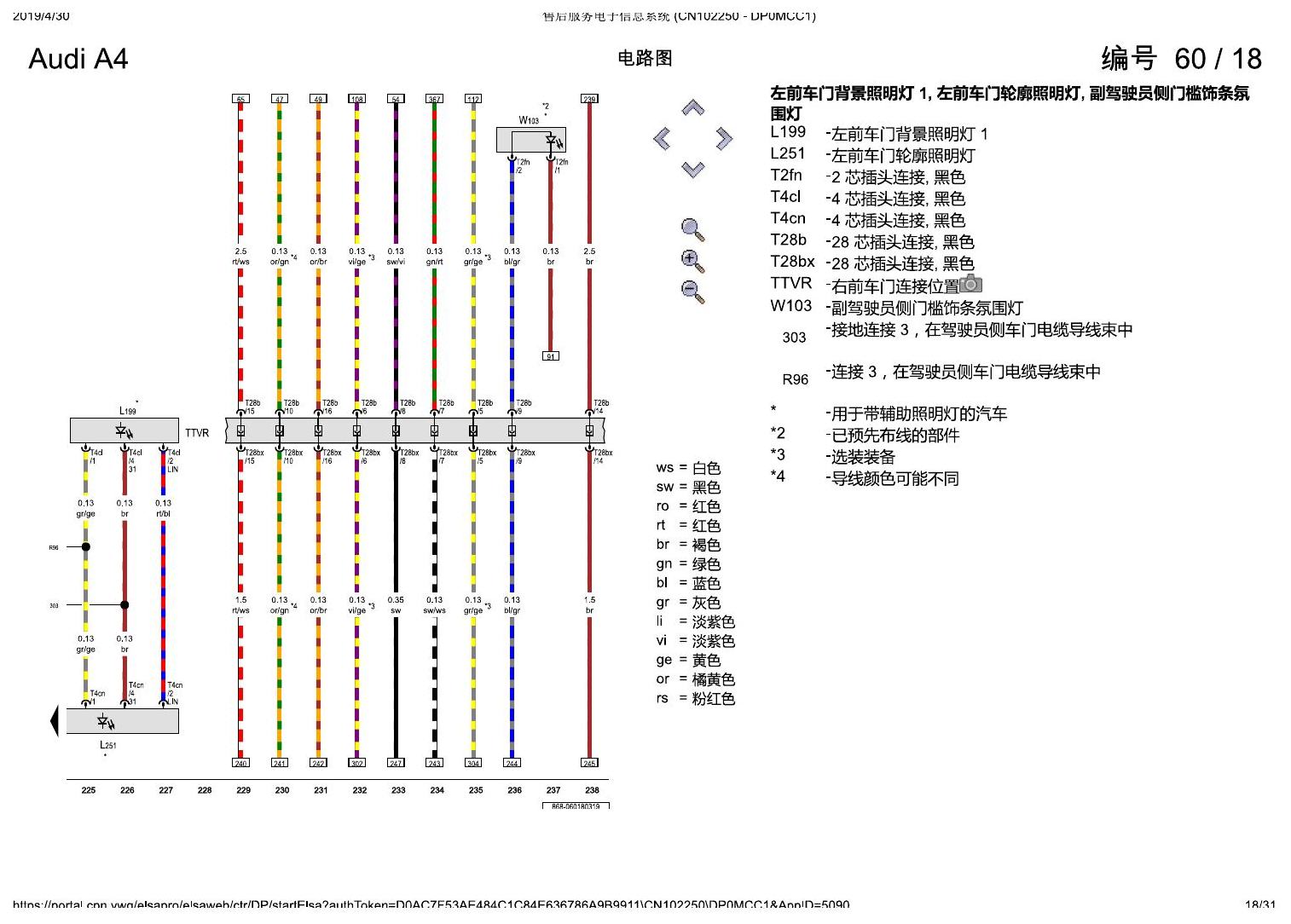 奥迪A4L B9 舒适便捷系统 , (K8L) 电路图
