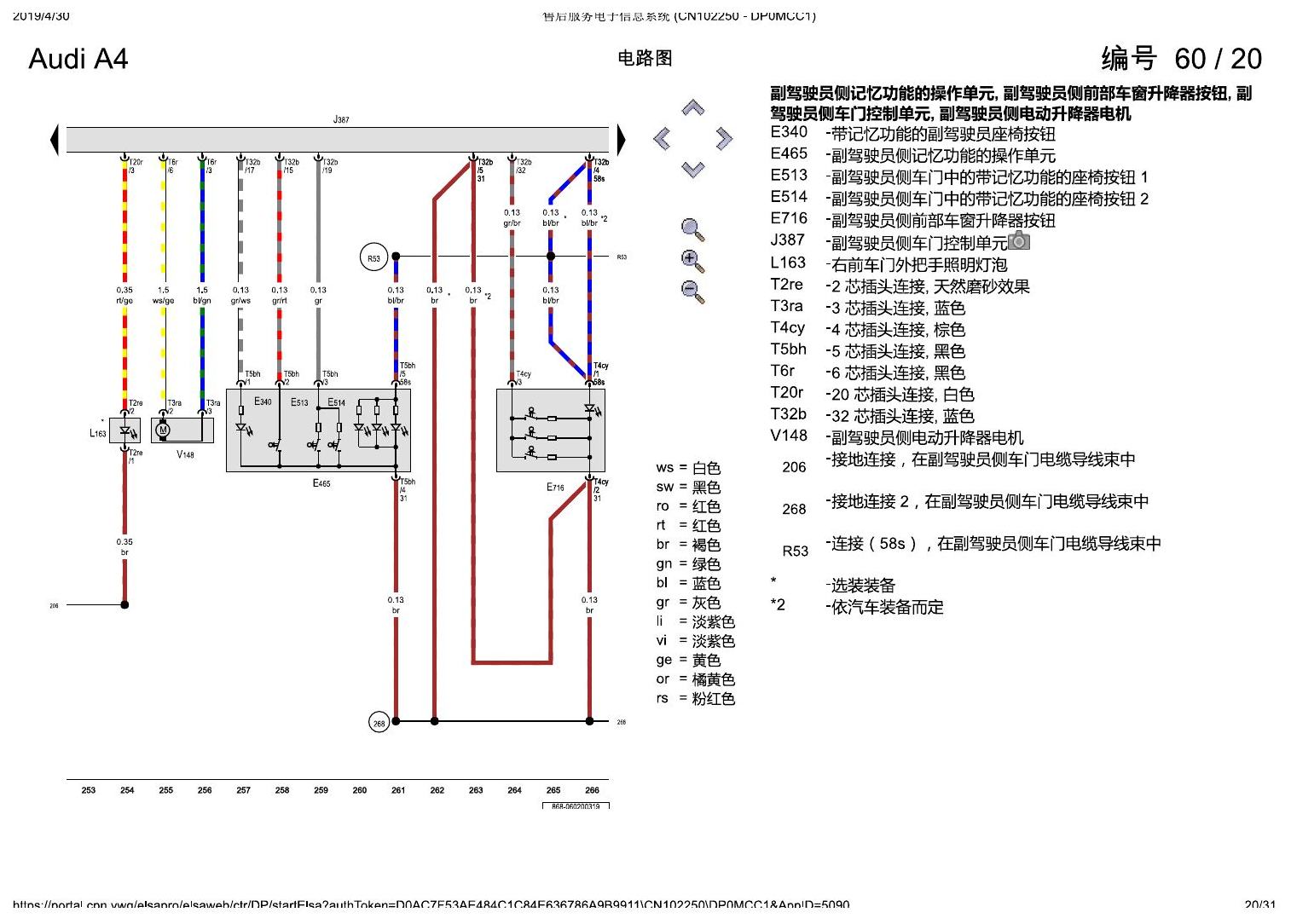 奥迪A4L B9 舒适便捷系统 , (K8L) 电路图