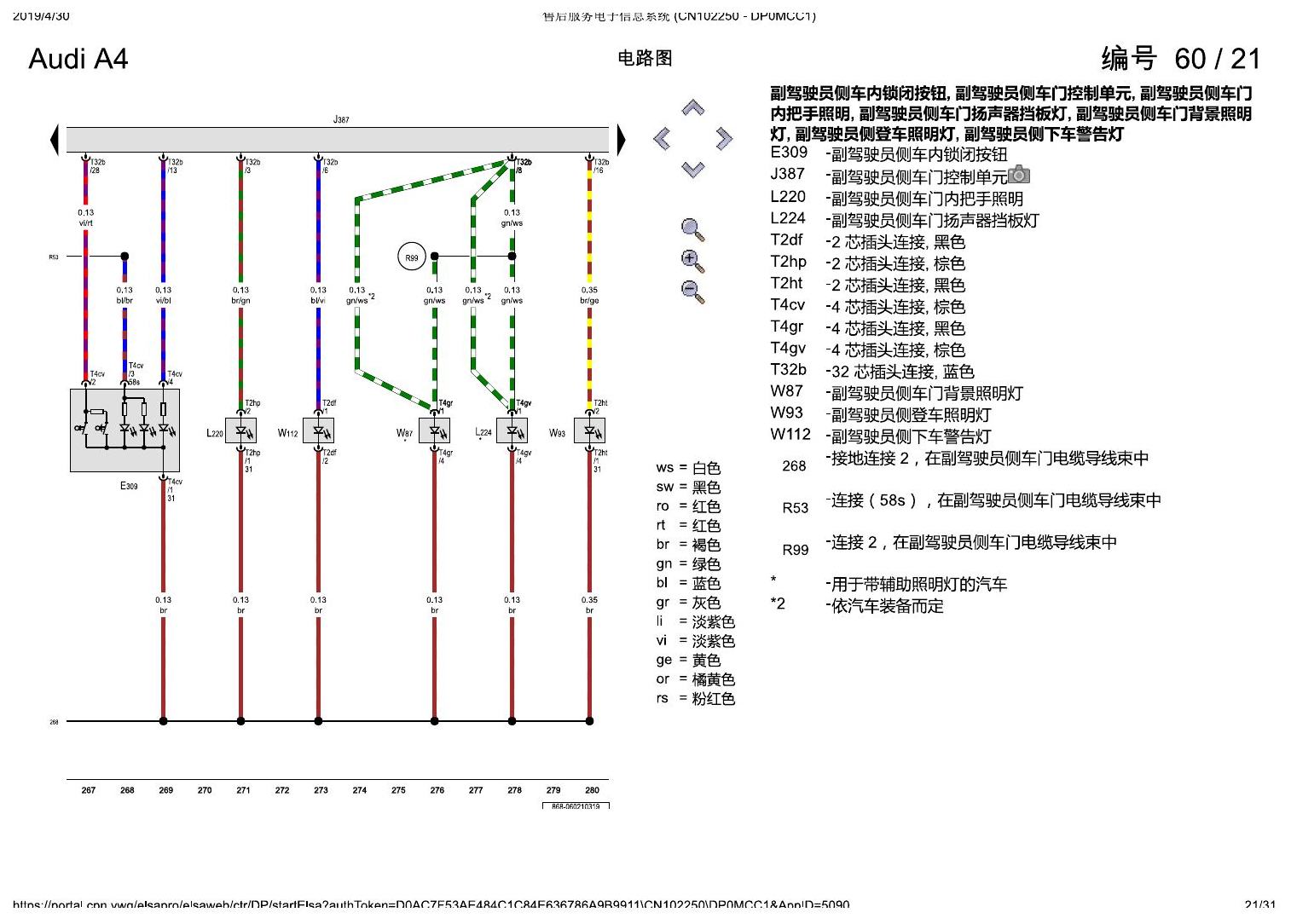 奥迪A4L B9 舒适便捷系统 , (K8L) 电路图