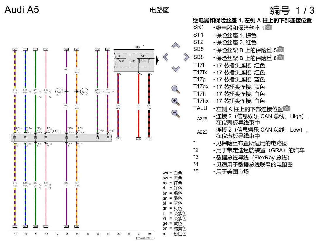 奥迪A5 电路图 基本装备 , (L0L) 电路图