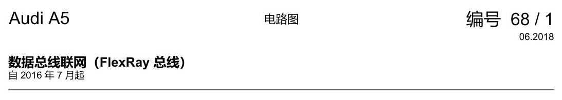奥迪A5 电路图 数据总线联网(FlexRay 总线) 电路图