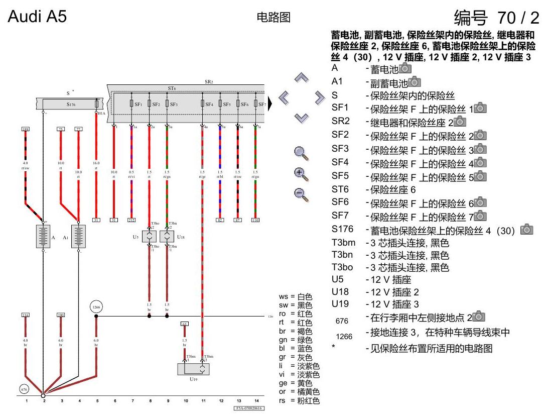 奥迪A5 电路图 特殊装备,行政用车 , (F6F) 电路图