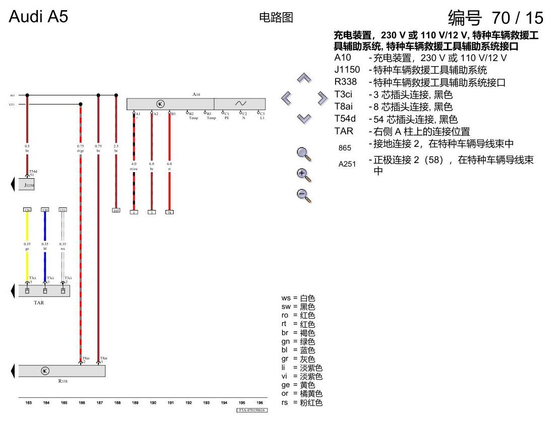 奥迪A5 电路图 特殊装备,行政用车 , (F6F) 电路图