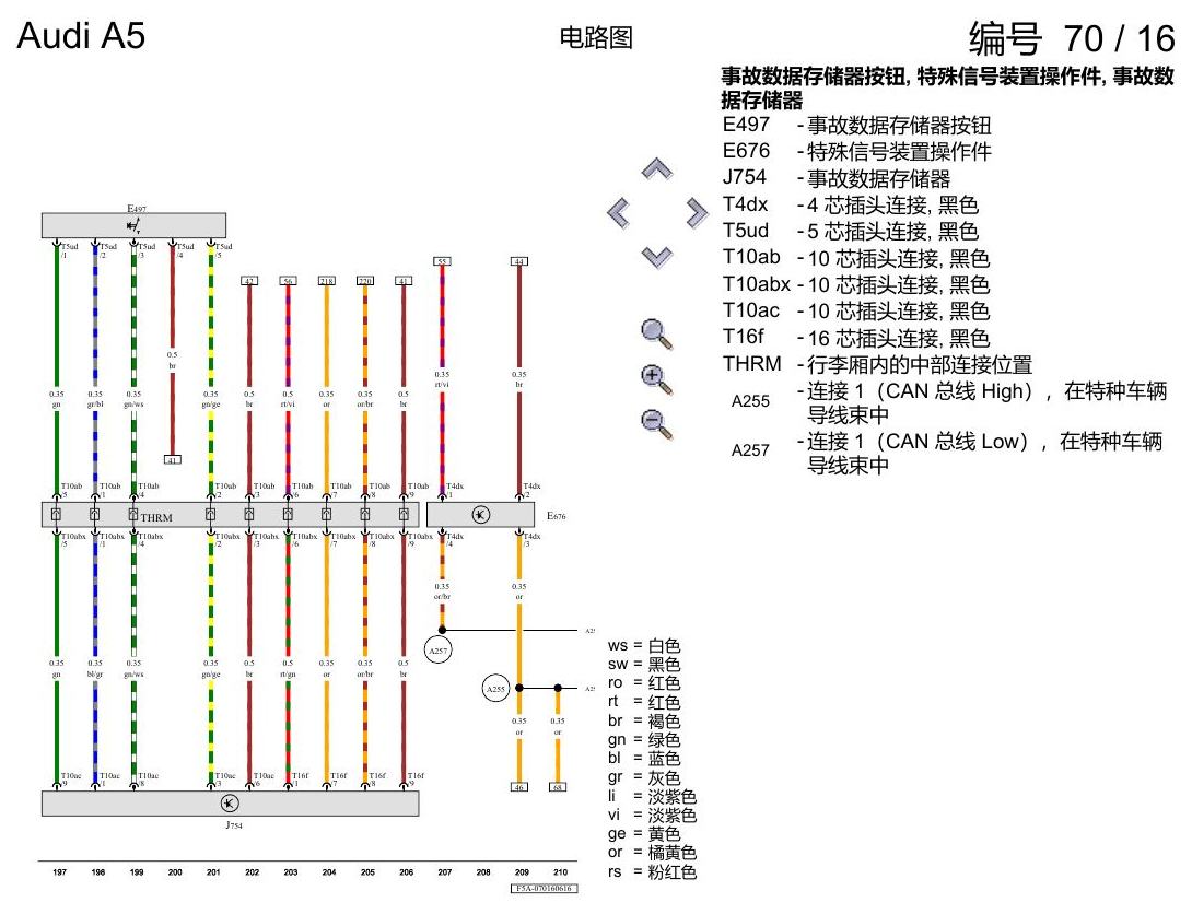 奥迪A5 电路图 特殊装备,行政用车 , (F6F) 电路图