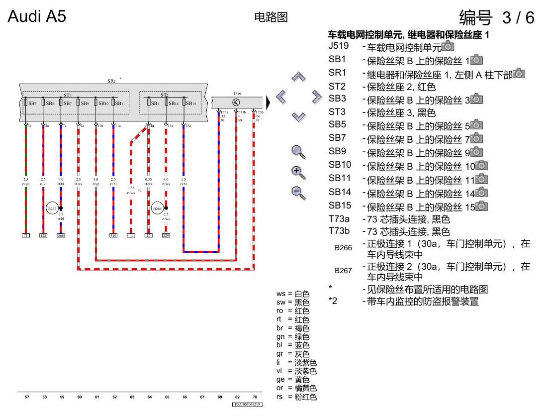 奥迪A5 电路图 舒适便捷系统 , (L0L) 电路图