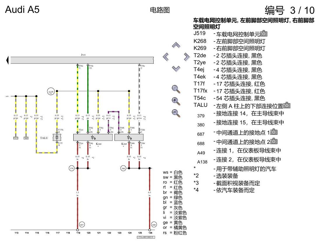 奥迪A5 电路图 舒适便捷系统 , (L0L) 电路图