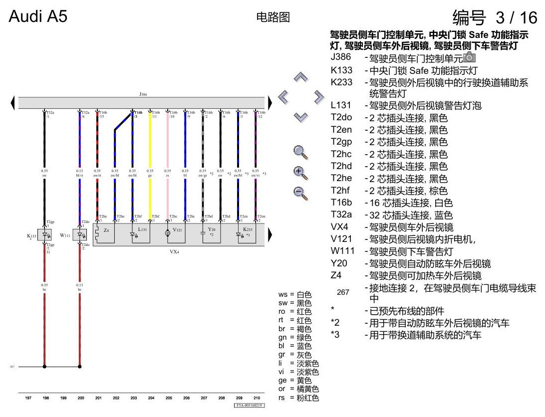 奥迪A5 电路图 舒适便捷系统 , (L0L) 电路图