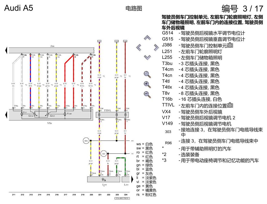 奥迪A5 电路图 舒适便捷系统 , (L0L) 电路图