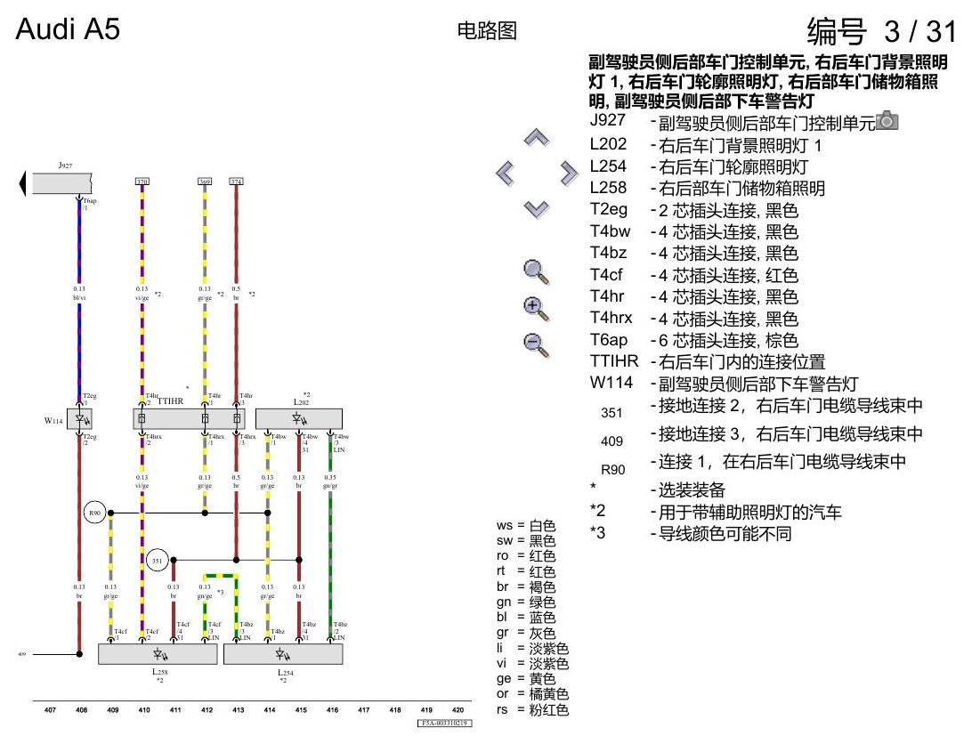 奥迪A5 电路图 舒适便捷系统 , (L0L) 电路图