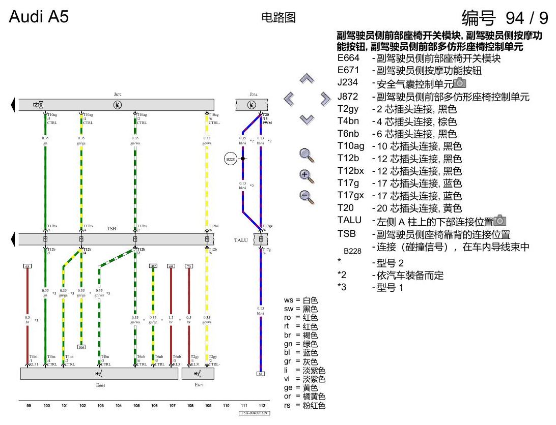 奥迪A5 电路图 驾驶员和副驾驶员座椅调整功能 , (3L4),(3PB),(8I6),(Q1A),(Q1D),(Q4Q) 电路图