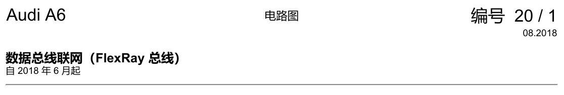 奥迪A6 C8 电路图 数据总线联网(FlexRay 总线) 电路图