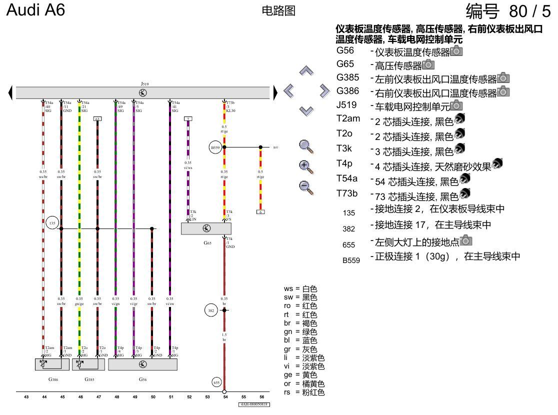 奥迪A6 C8 电路图 空调器 , (9AK) 电路图