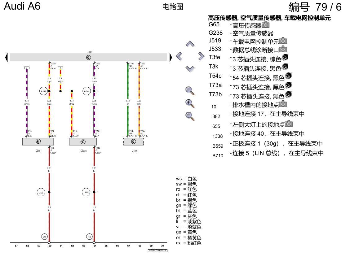 奥迪A6 C8 电路图 空调器 , (KH5) 电路图