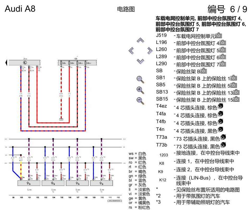 奥迪A8 D5 电路图 便捷系统,左置方向盘 , (L0L) 电路图