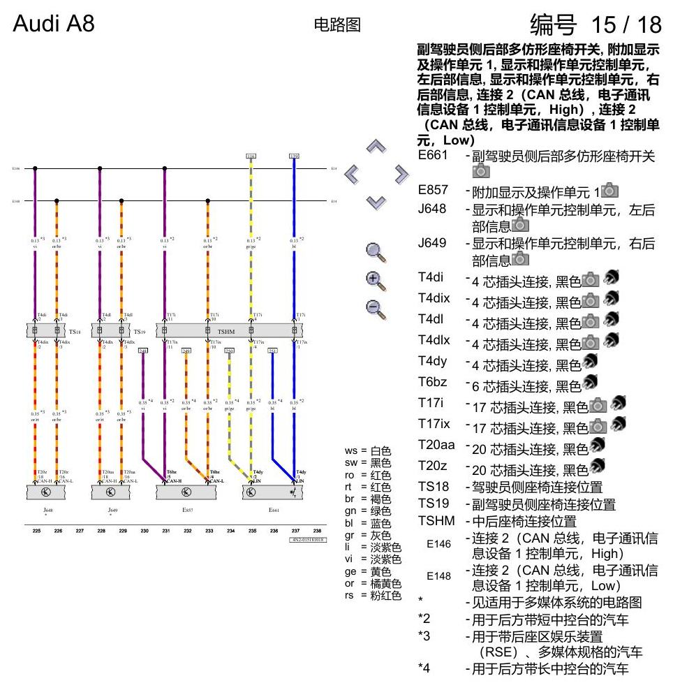 奥迪A8 D5 电路图 数据总线联网 电路图