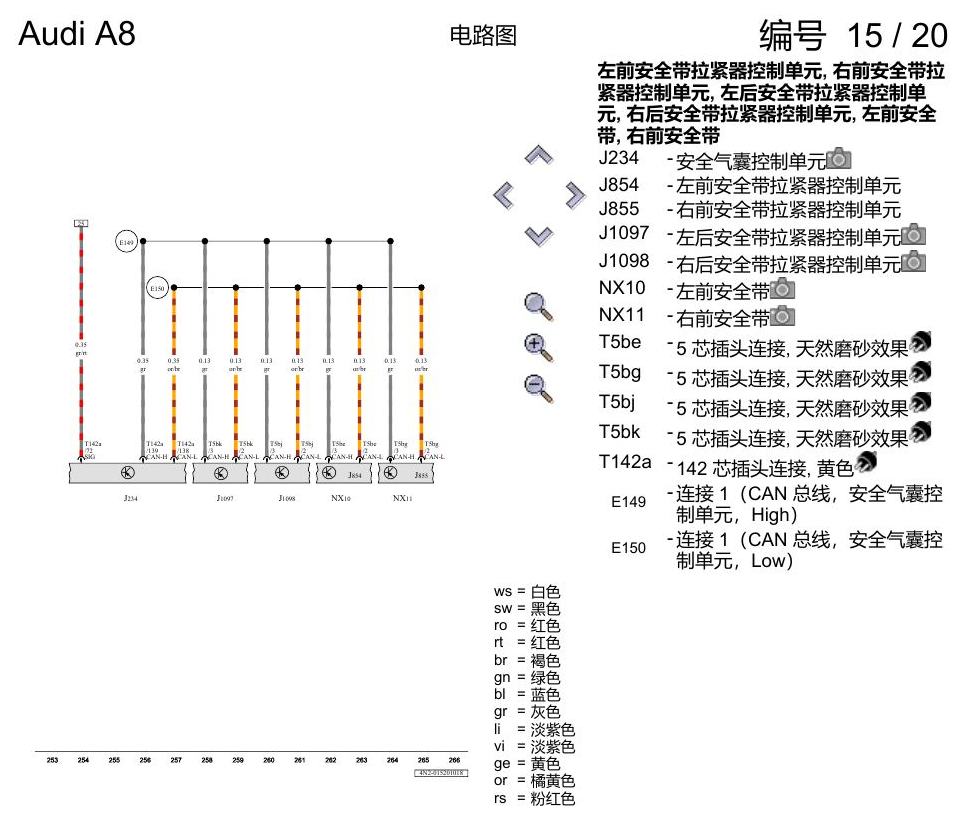 奥迪A8 D5 电路图 数据总线联网 电路图