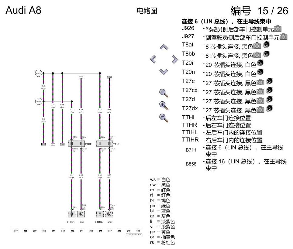 奥迪A8 D5 电路图 数据总线联网 电路图
