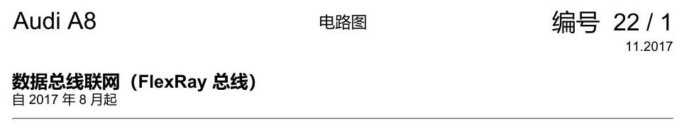 奥迪A8 D5 电路图 数据总线联网(FlexRay 总线) 电路图