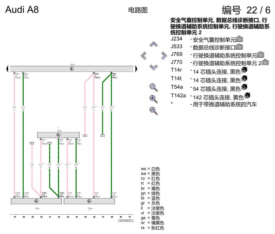 奥迪A8 D5 电路图 数据总线联网(FlexRay 总线) 电路图