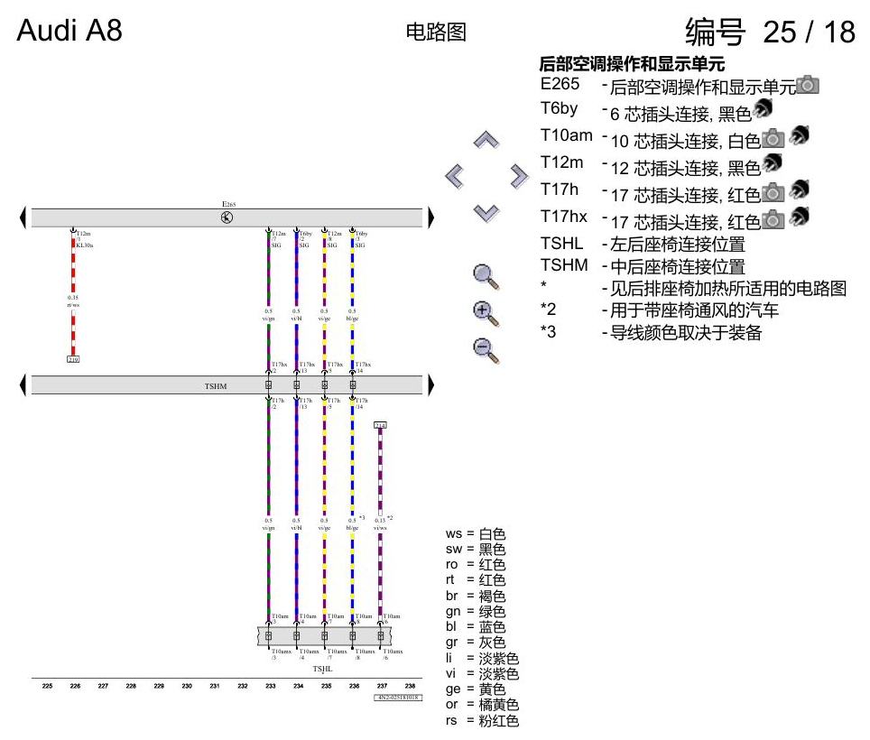 奥迪A8 D5 电路图 空调器 , (9AH) 电路图