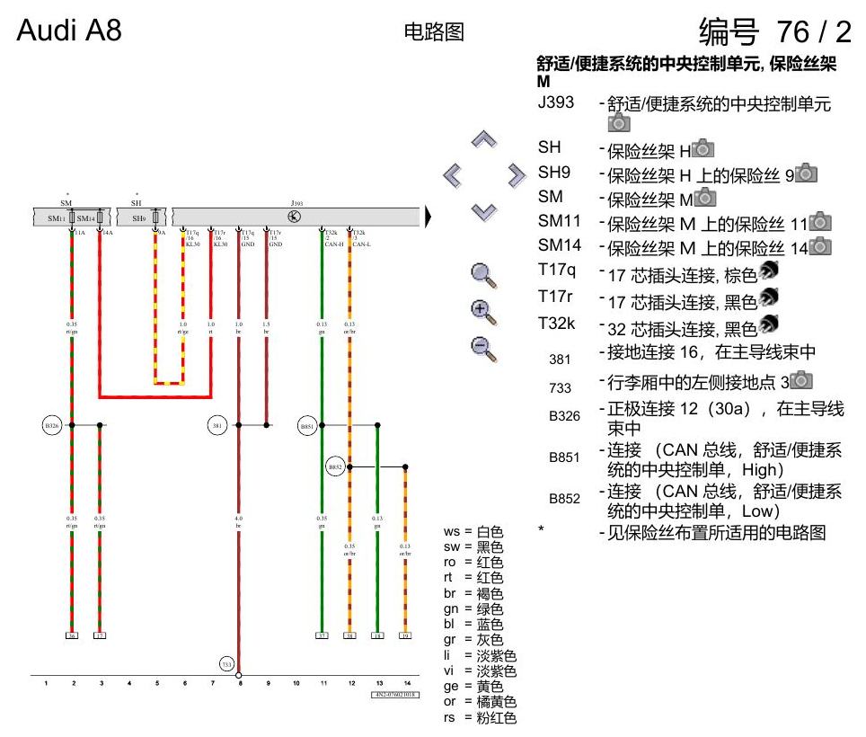 奥迪A8 D5 电路图 进入及起动许可 , (2F1) 电路图