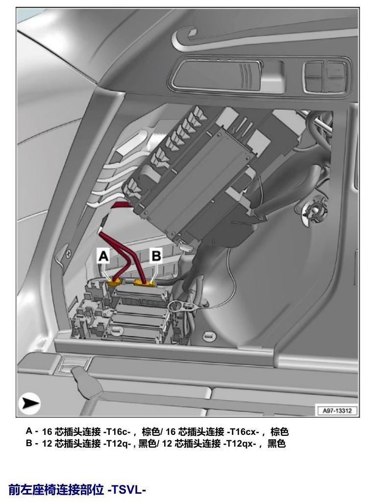 奥迪Q5L 安装位置 连接部位 电路图
