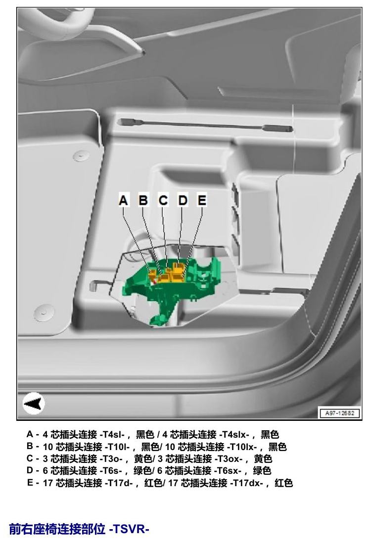 奥迪Q5L 安装位置 连接部位 电路图