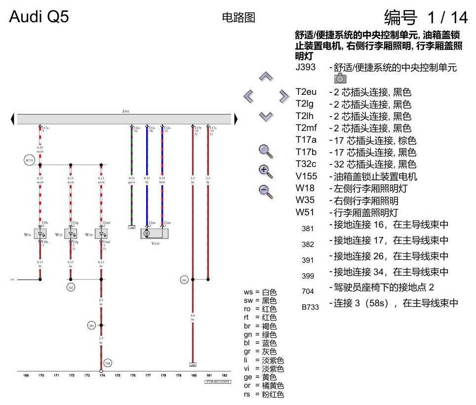 奥迪Q5L 电路图 基本装备 电路图