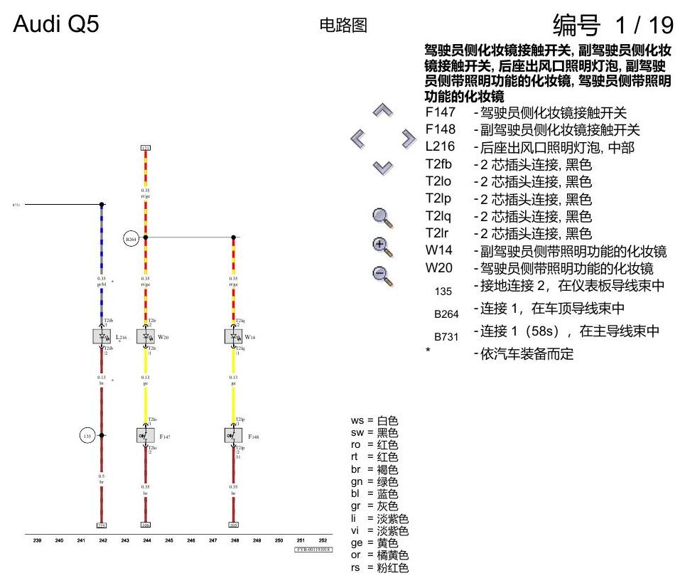 奥迪Q5L 电路图 基本装备 电路图