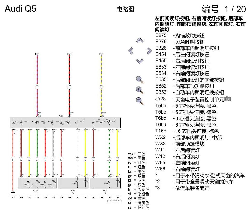奥迪Q5L 电路图 基本装备 电路图