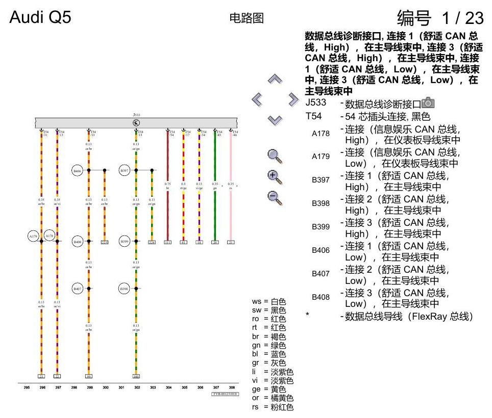 奥迪Q5L 电路图 基本装备 电路图
