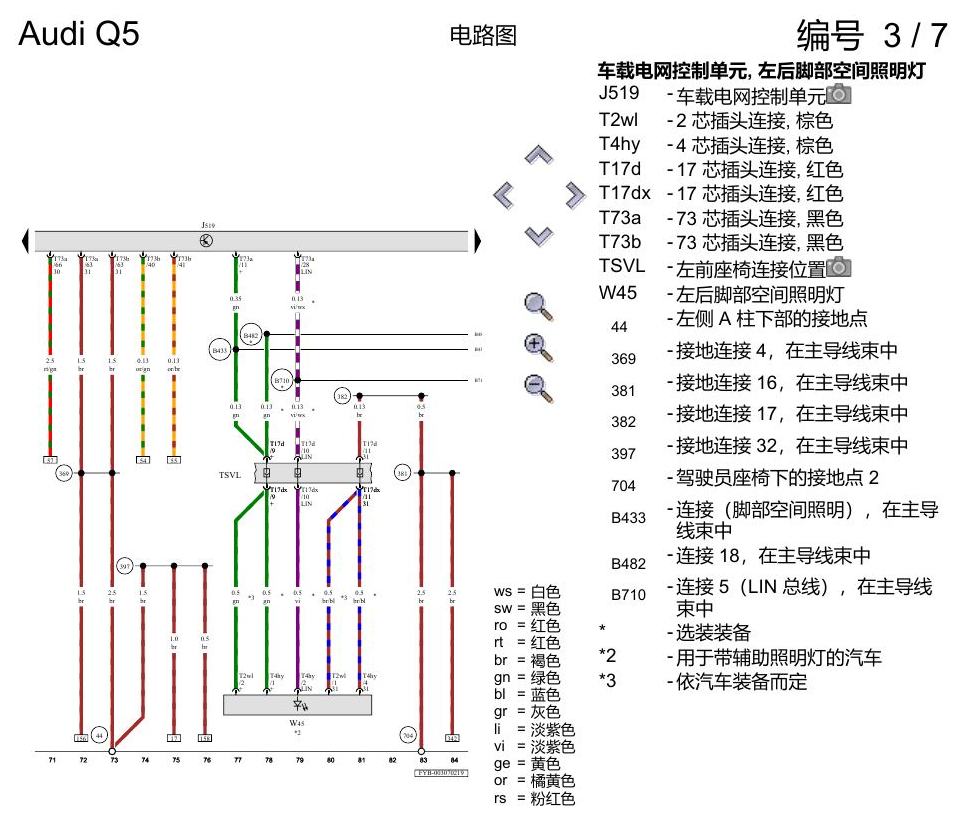 奥迪Q5L 电路图 舒适便捷系统 , (L0L) 电路图