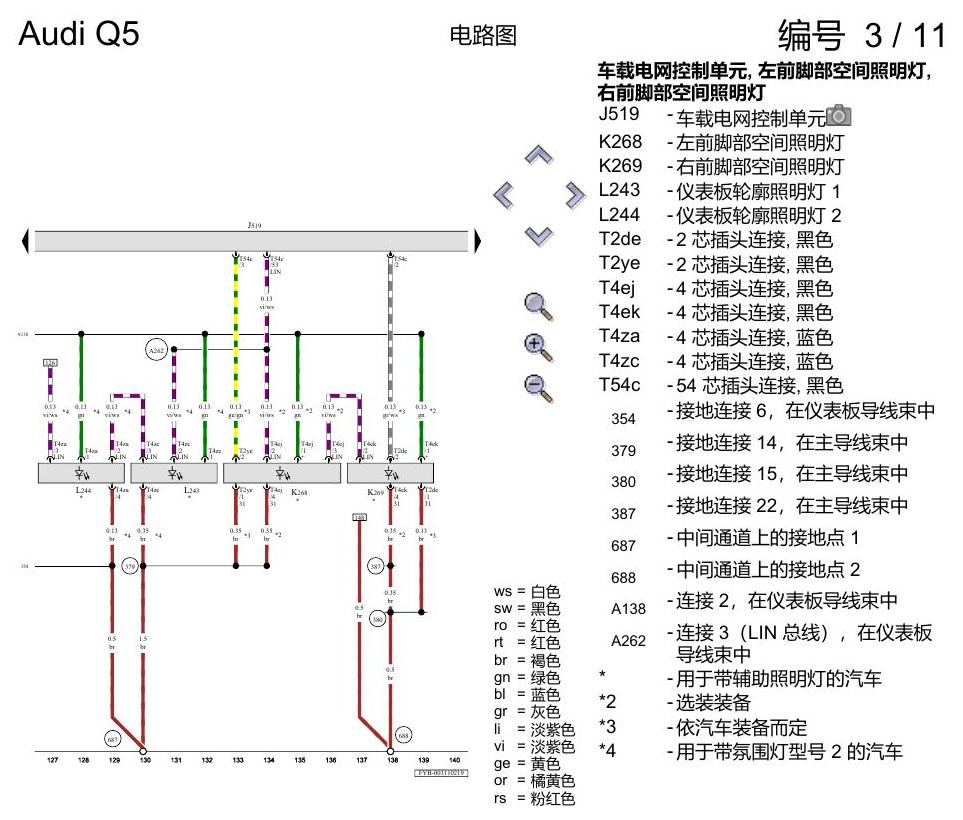 奥迪Q5L 电路图 舒适便捷系统 , (L0L) 电路图
