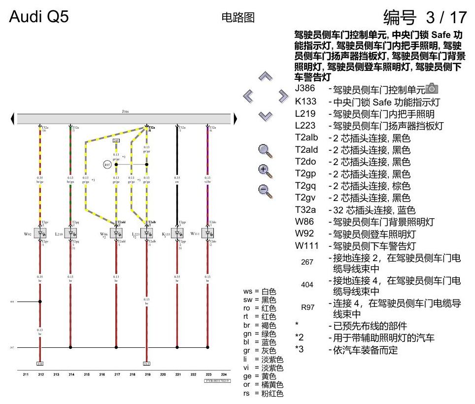 奥迪Q5L 电路图 舒适便捷系统 , (L0L) 电路图