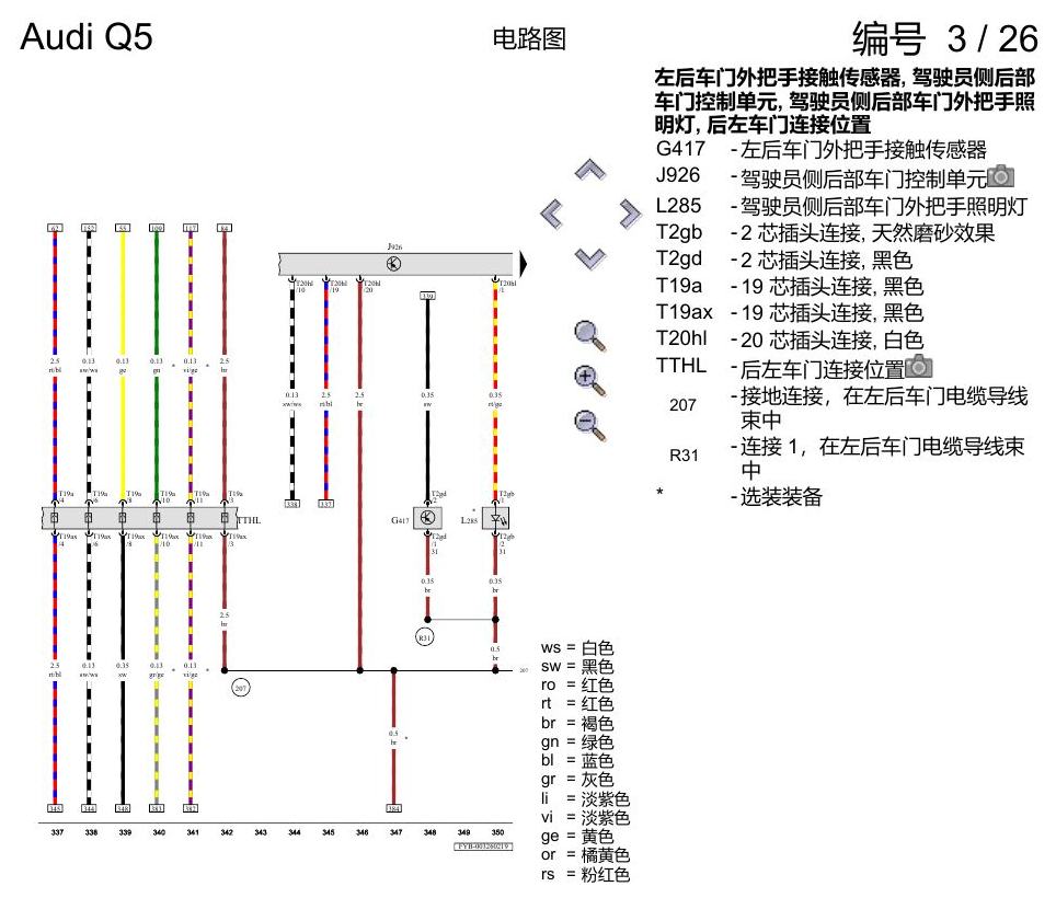 奥迪Q5L 电路图 舒适便捷系统 , (L0L) 电路图