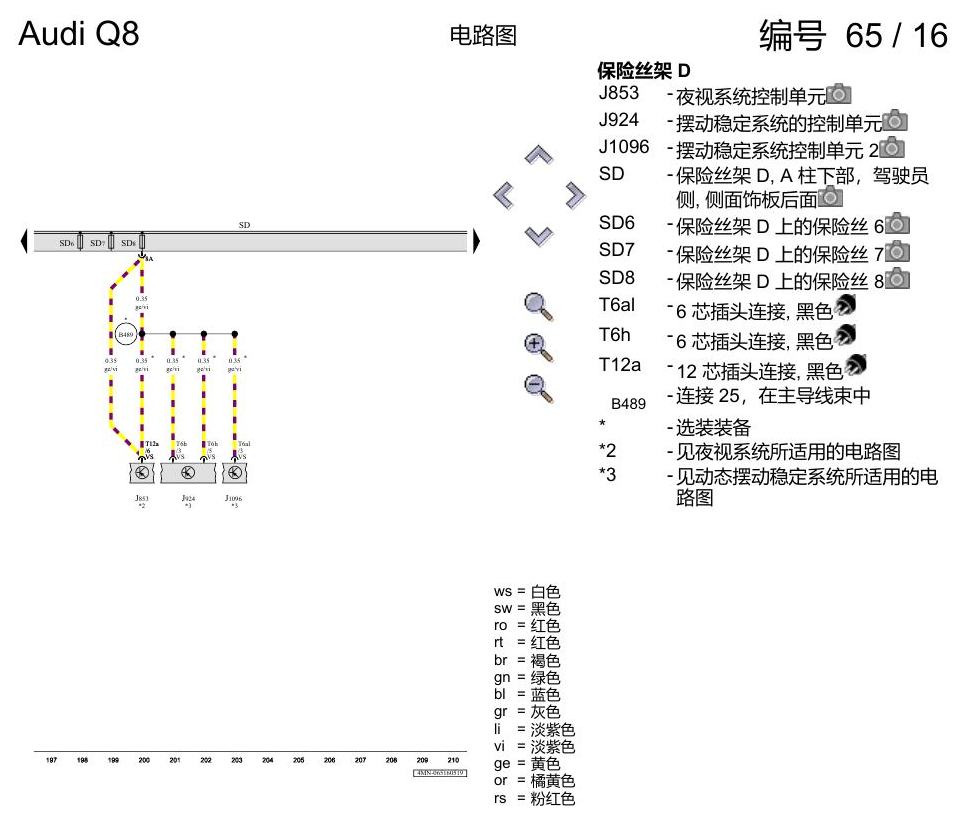 奥迪Q8 电路图 保险丝配置, (L0L), 自 2018 年 6 月起 电路图