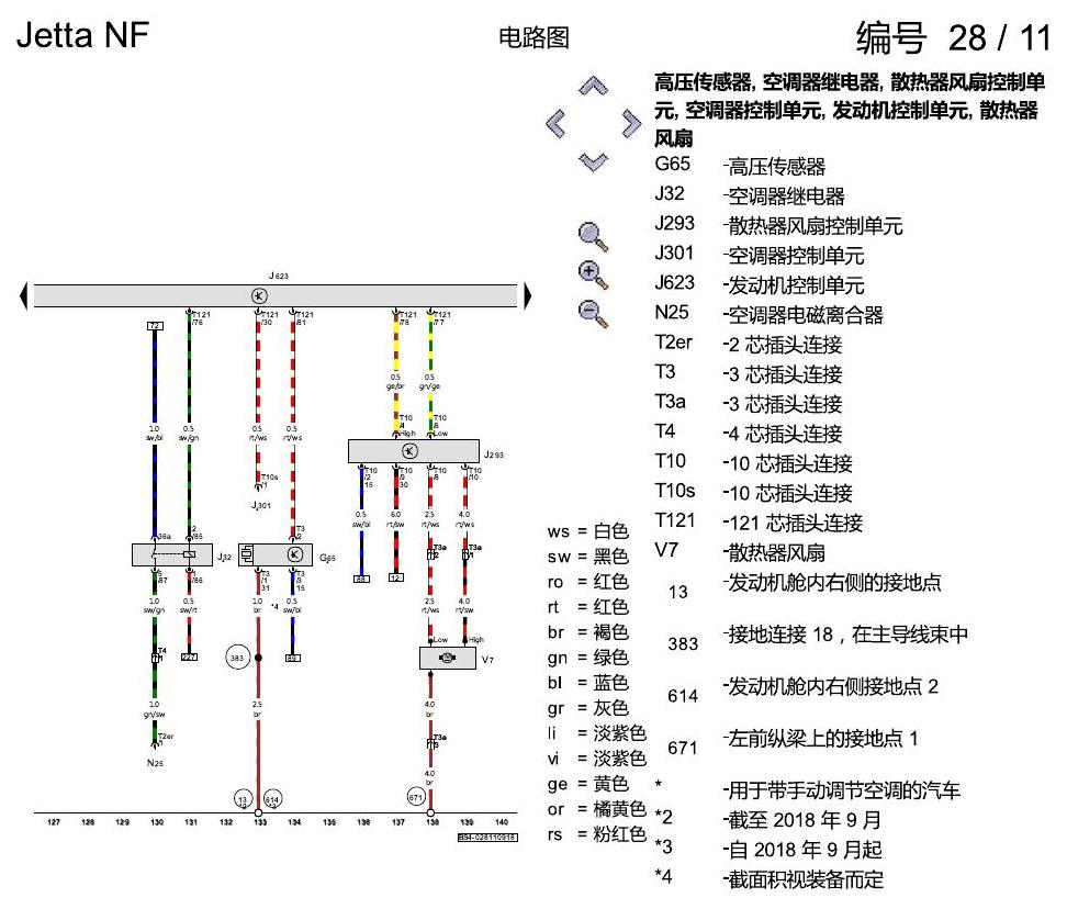 一汽大众17捷达1.5 1.5 升汽油发动机 , DCFA 电路图