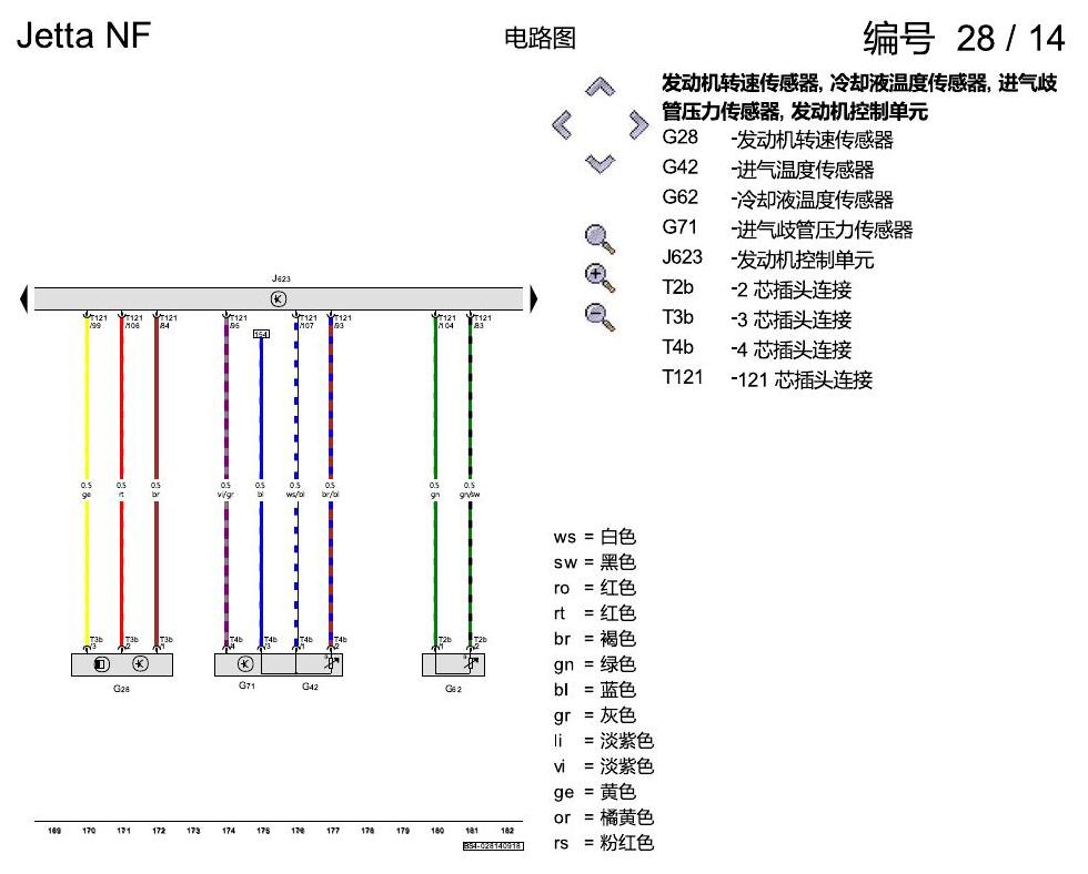 一汽大众17捷达1.5 1.5 升汽油发动机 , DCFA 电路图