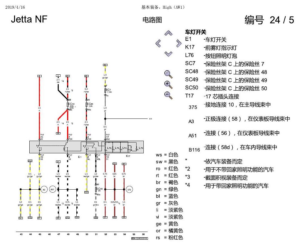 一汽大众17捷达1.5 基本装备,High( 电路图