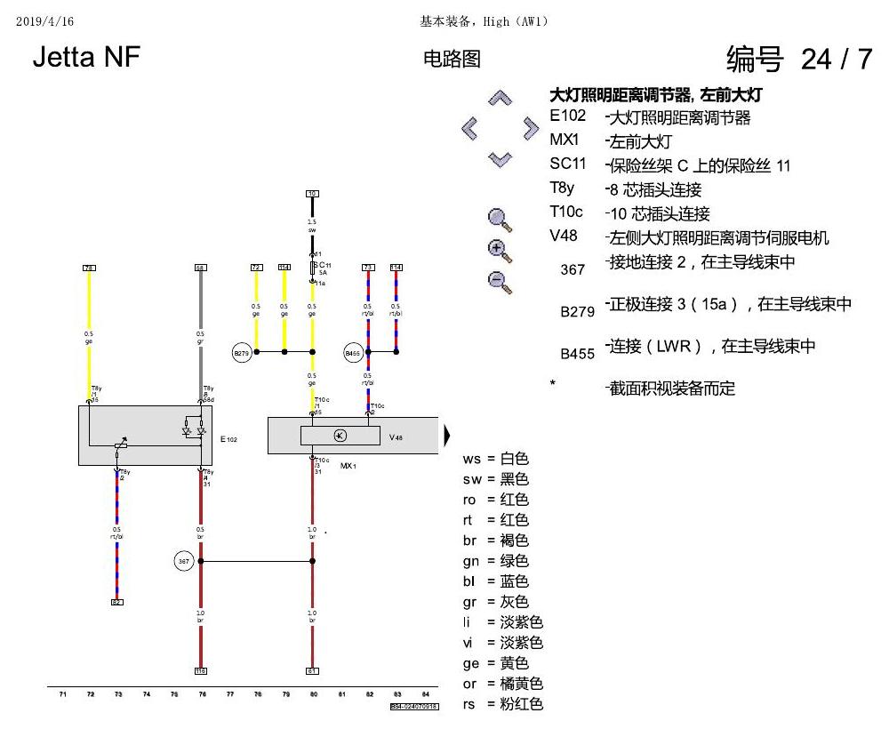 一汽大众17捷达1.5 基本装备,High( 电路图