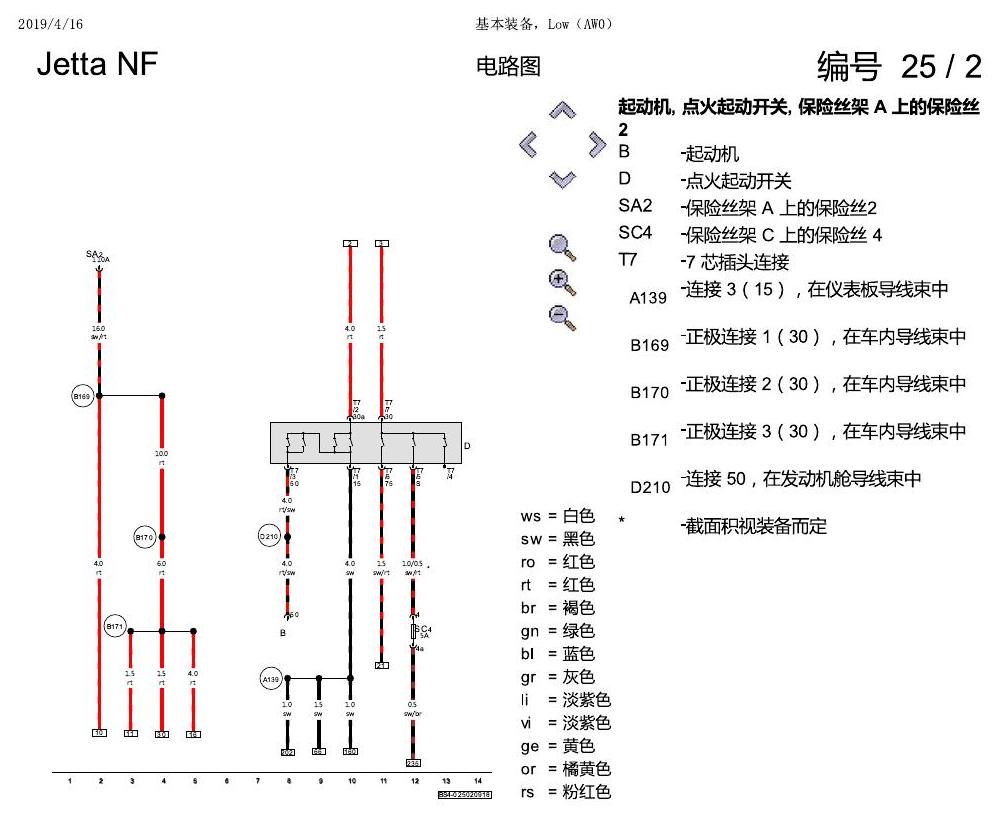 一汽大众17捷达1.5 基本装备,Low 电路图