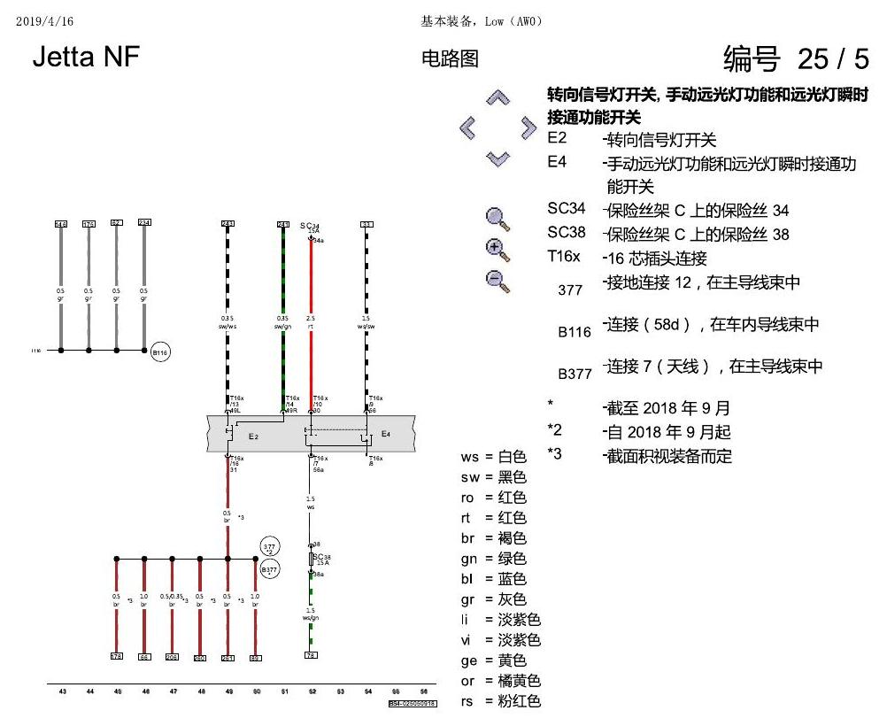 一汽大众17捷达1.5 基本装备,Low 电路图