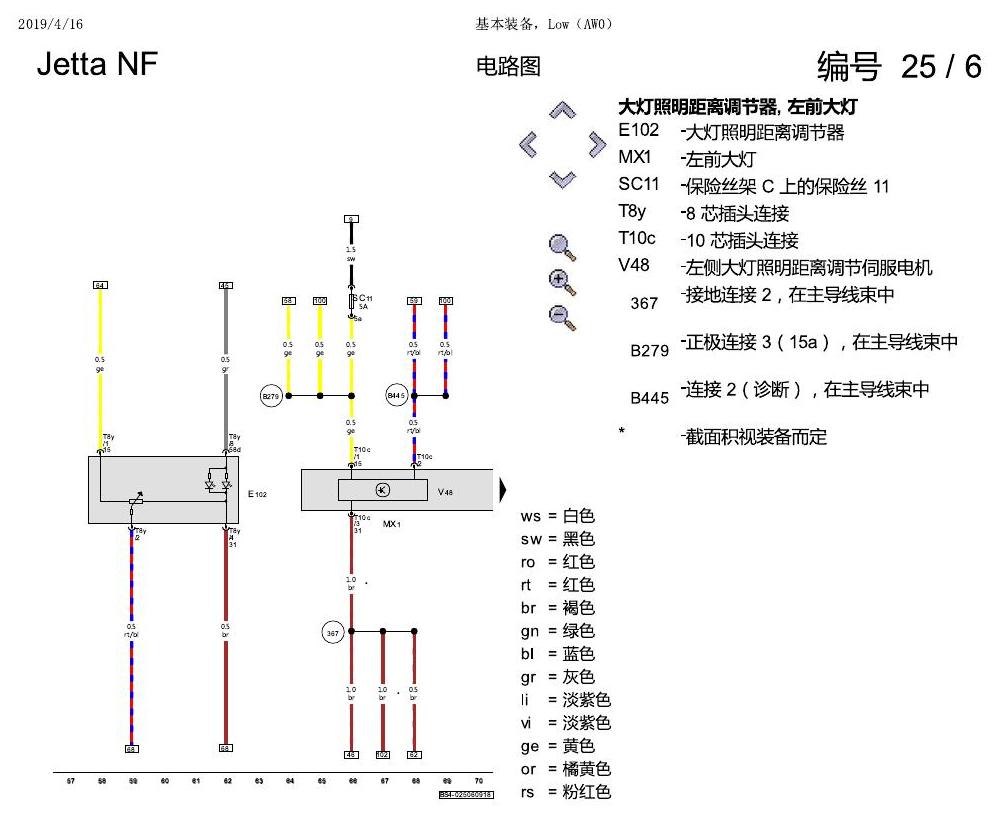 一汽大众17捷达1.5 基本装备,Low 电路图
