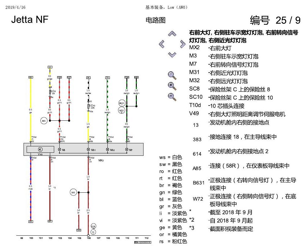 一汽大众17捷达1.5 基本装备,Low 电路图