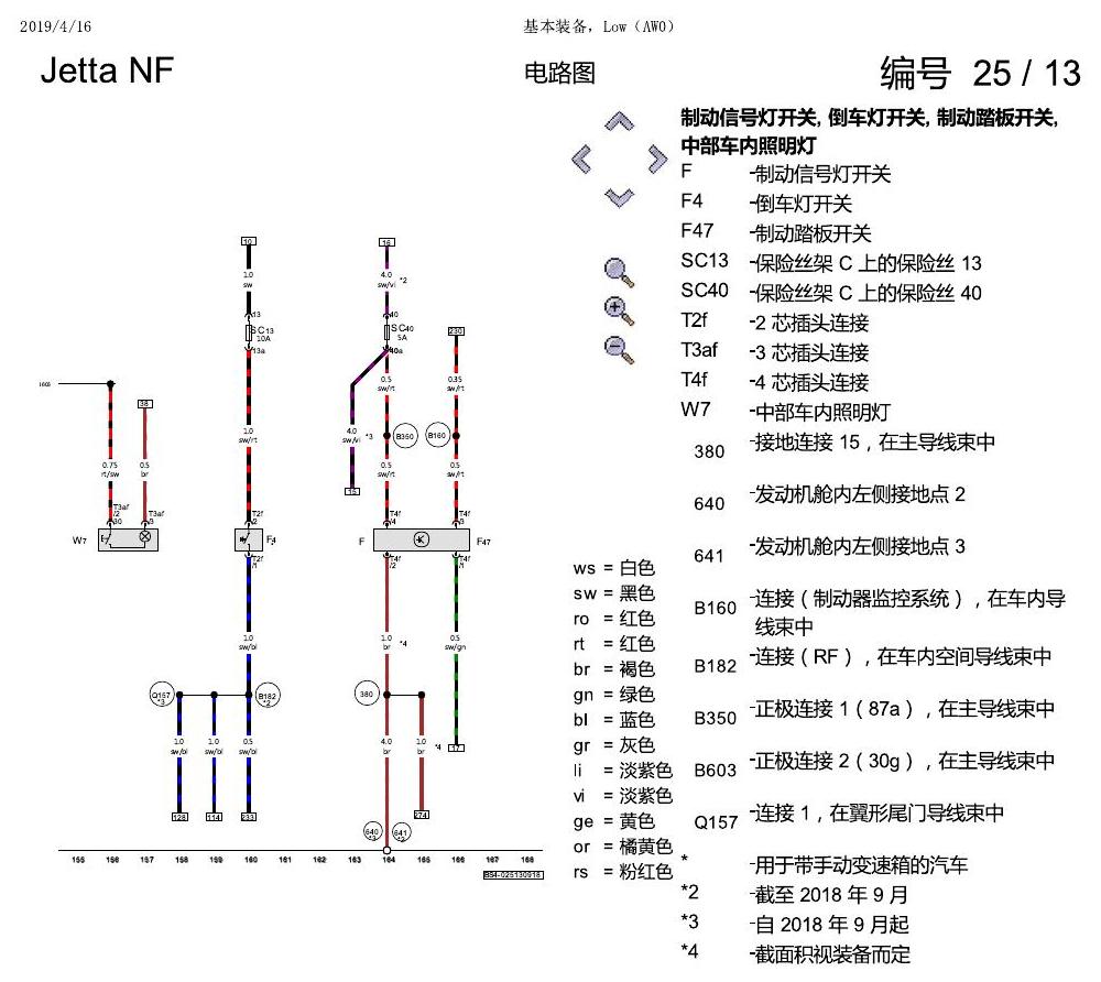一汽大众17捷达1.5 基本装备,Low 电路图