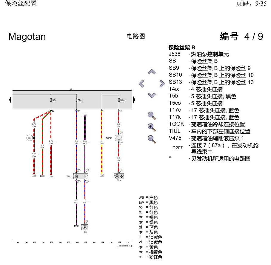 一汽大众2020 迈腾B8 电路图 保险丝配置 电路图